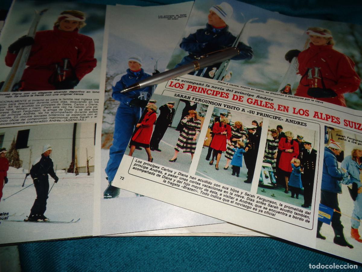 Coleccionismo de revista Diez Minutos: RECORTE : LOS PRINCIPES DE GALES EN LOS ALPES SUIZOS. DIEZ MINUTOS, FBRO 1986