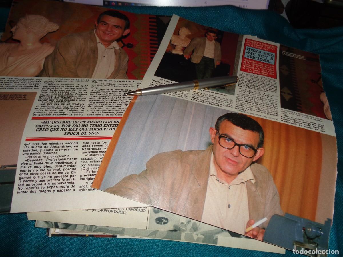 Coleccionismo de revista Diez Minutos: RECORTE : TERENCI MOIX, DICE QUE SE VA A SUICIDAR. DIEZ MINUTOS, ENERO 1989