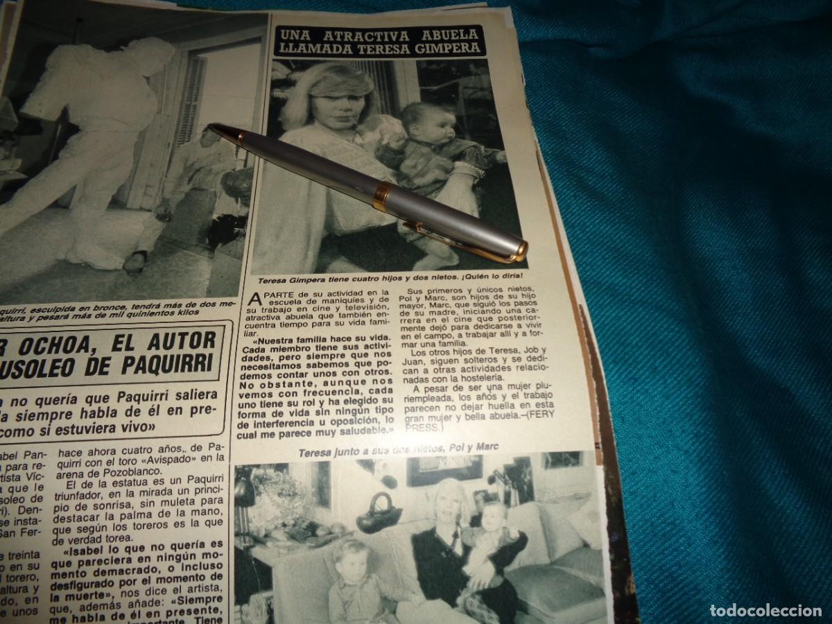 Coleccionismo de revista Diez Minutos: RECORTE : TERESA GIMPERA, UNA ABUELA ATRACTIVA. DIEZ MINUTOS, ENERO 1989