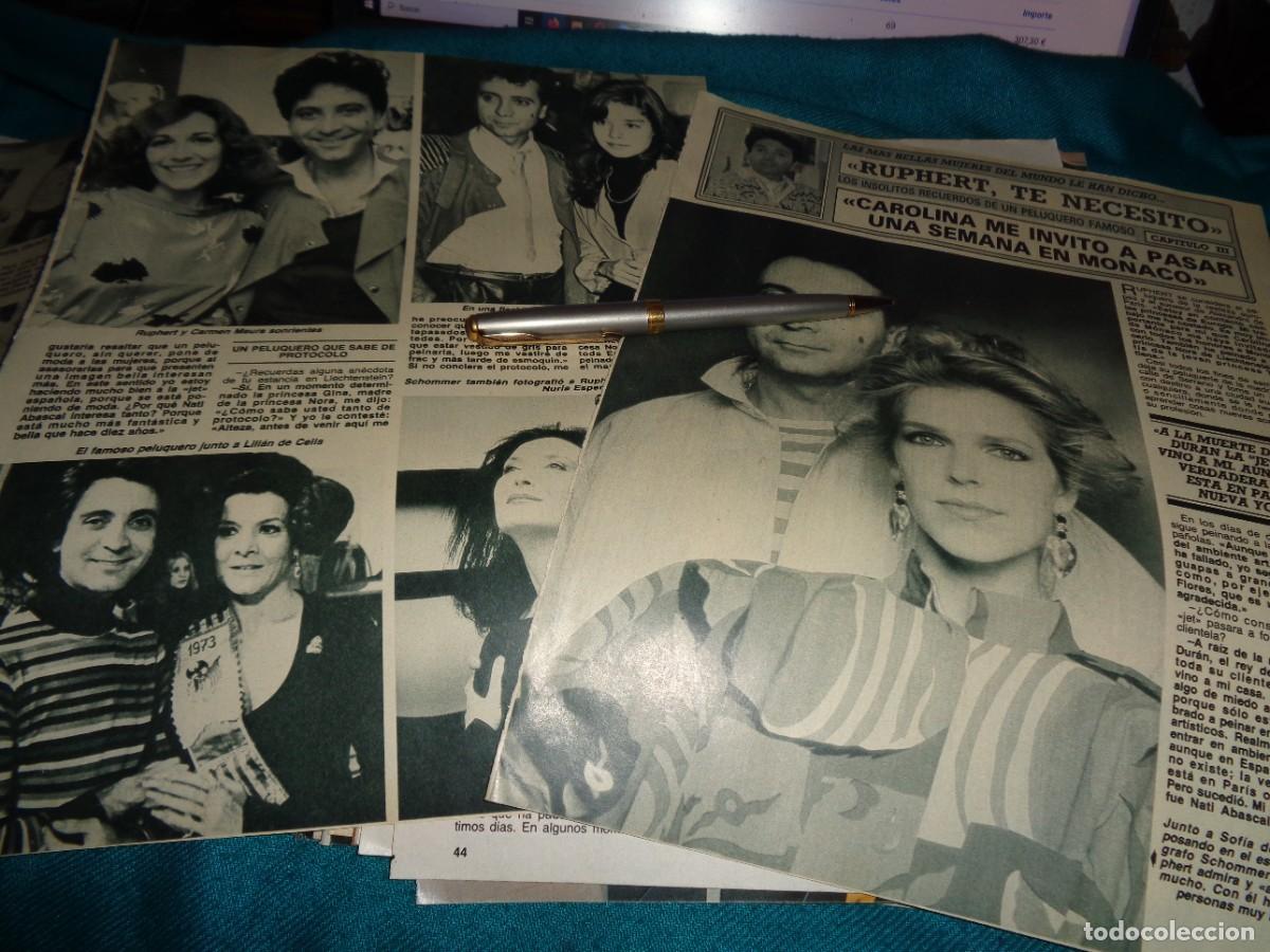 Coleccionismo de revista Diez Minutos: RECORTE : RUPHERT, EL PELUQUERO DE LAS FAMOSAS. CAP. III. DIEZ MINUTOS, ENERO 1989