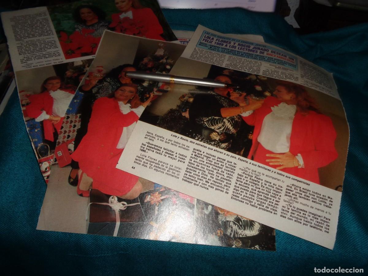 Coleccionismo de revista Diez Minutos: RECORTE : LOLA FLORES Y ROCIO JURADO, FELICITAN LA NAVIDAD. DIEZ MINUTOS, ENERO 1989