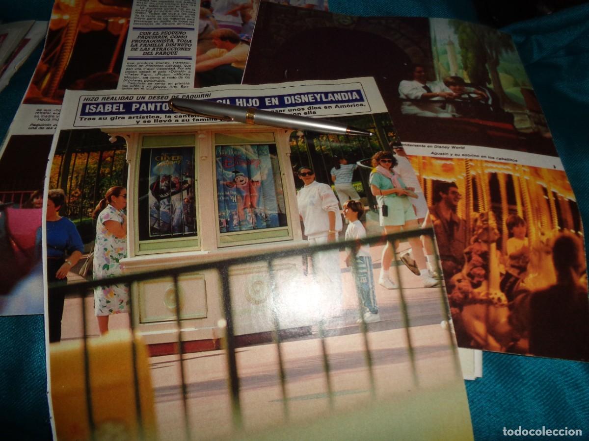 Coleccionismo de revista Diez Minutos: RECORTE : ISABEL PANTOJA CON SU HIJO EN DISNEYLANDIA. DIEZ MINUTOS, ENERO 1989