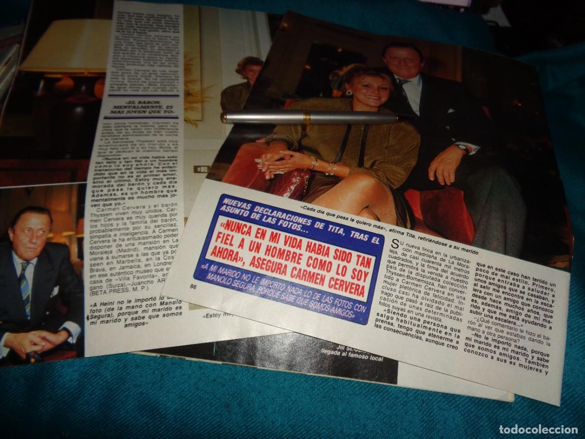 Coleccionismo de revista Diez Minutos: RECORTE : CARMEN CERVERA, FELIZ CON SU MARIDO. DIEZ MINUTOS, ENERO 1989