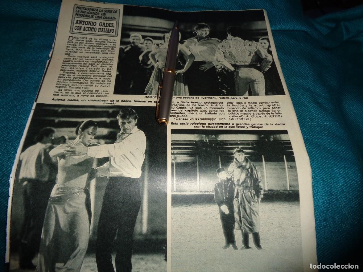 Coleccionismo de revista Diez Minutos: RECORTE : ANTONIO GADES, CON ACENTO ITALIANO. DIEZ MINUTOS, ENERO 1989