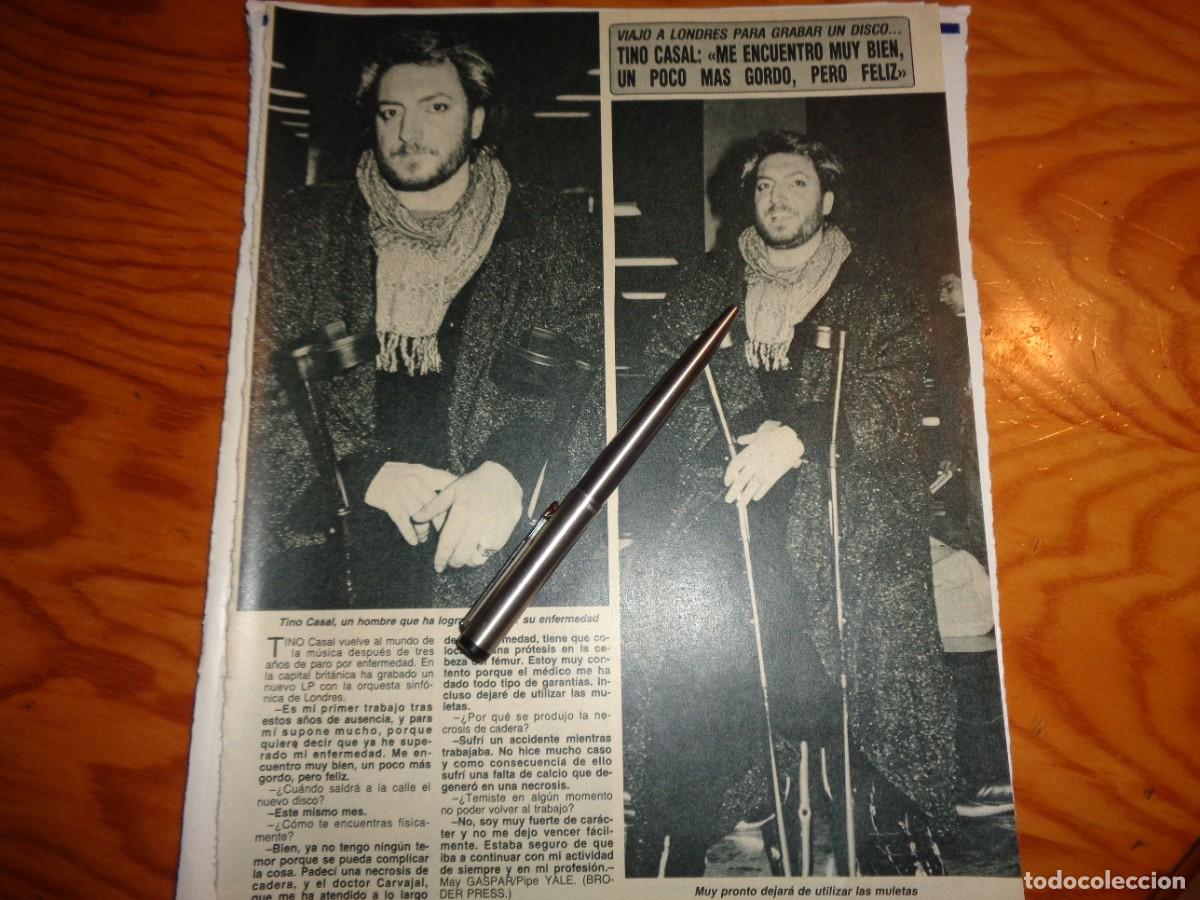 Coleccionismo de revista Diez Minutos: RECORTE : TINO CASAL, VIAJA A LONDRES PARA GRABAR DISCO. DIEZ MINUTOS, MAYO 1987