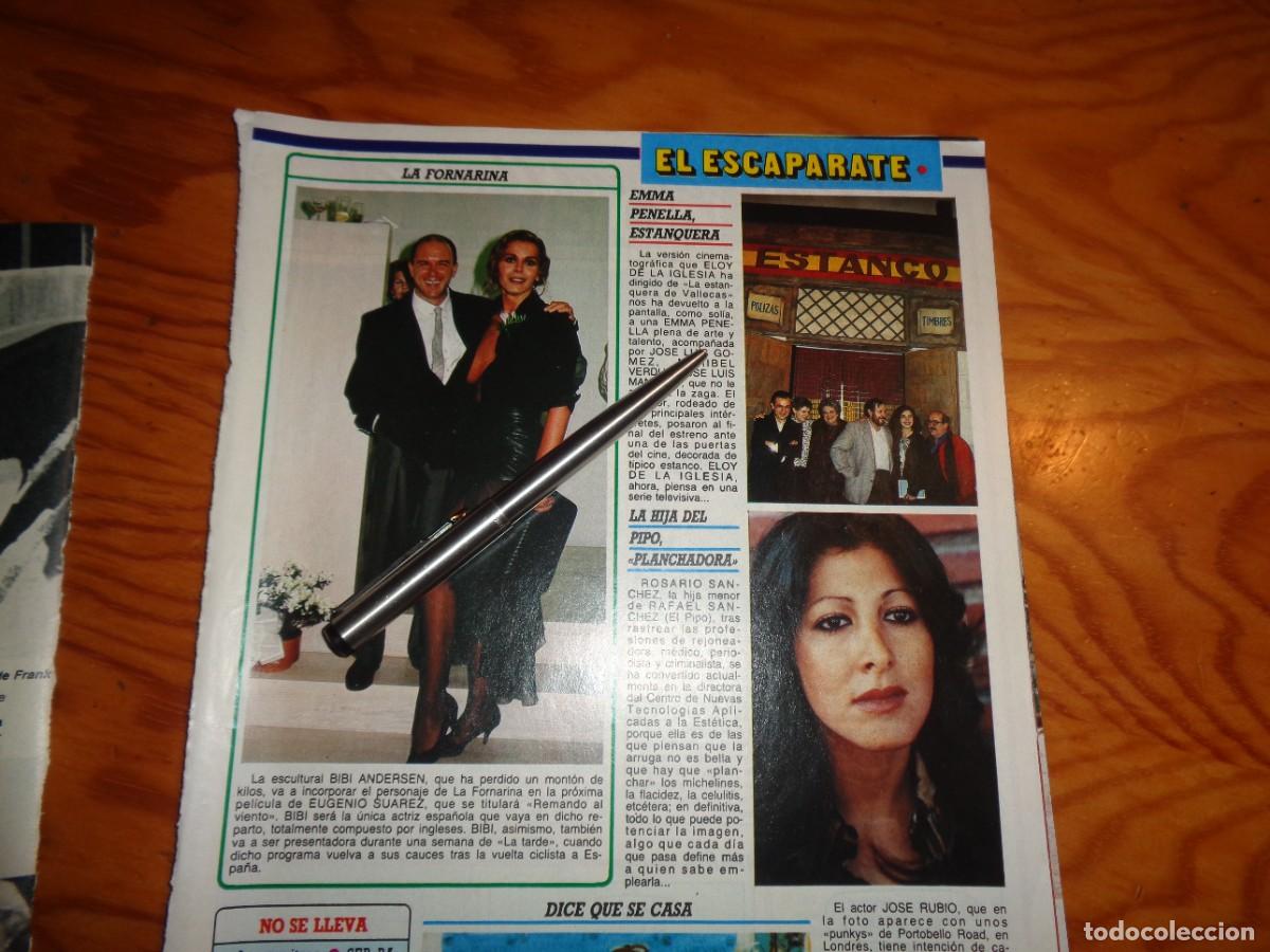 Coleccionismo de revista Diez Minutos: RECORTE : BIBI ANDERSEN, LA FORNARINA. DIEZ MINUTOS, MAYO 1987