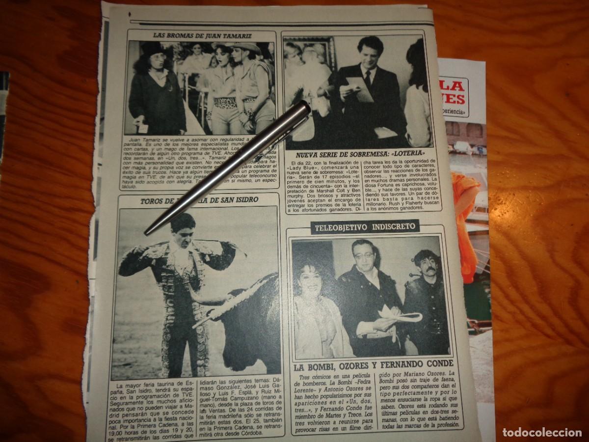 Coleccionismo de revista Diez Minutos: RECORTE : LAS BROMAS DE JUAN TAMARIZ, EN EL UN, DOS, TRES..... DIEZ MINUTOS, MAYO 1987