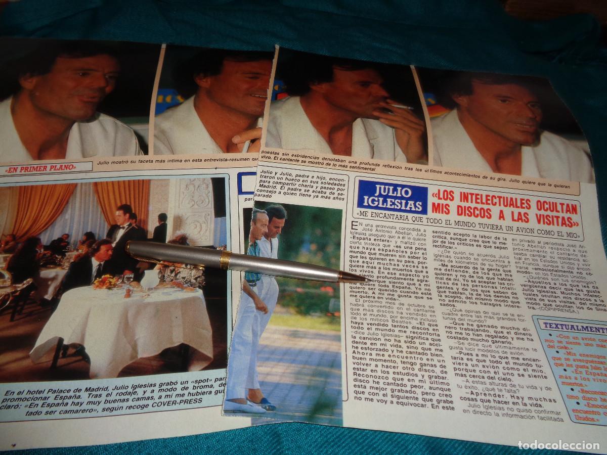 Coleccionismo de revista Diez Minutos: RECORTE : JULIO IGLESIAS, PRESUME DE AVION. DIEZ MINUTOS, SPTBRE 1988