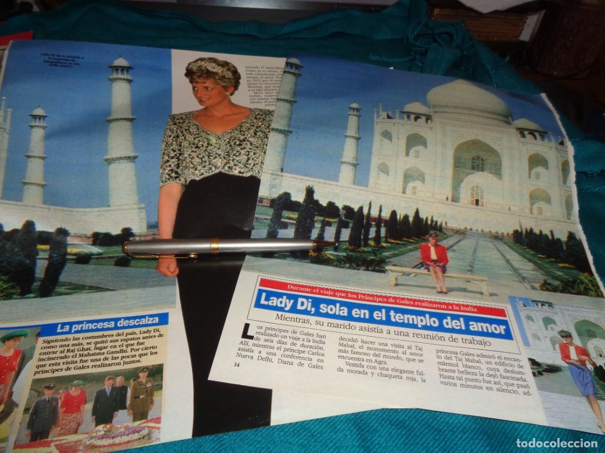 Coleccionismo de revista Diez Minutos: RECORTE : LADY DI, EN LA INDIA. DIEZ MINUTOS, FBRO 1992