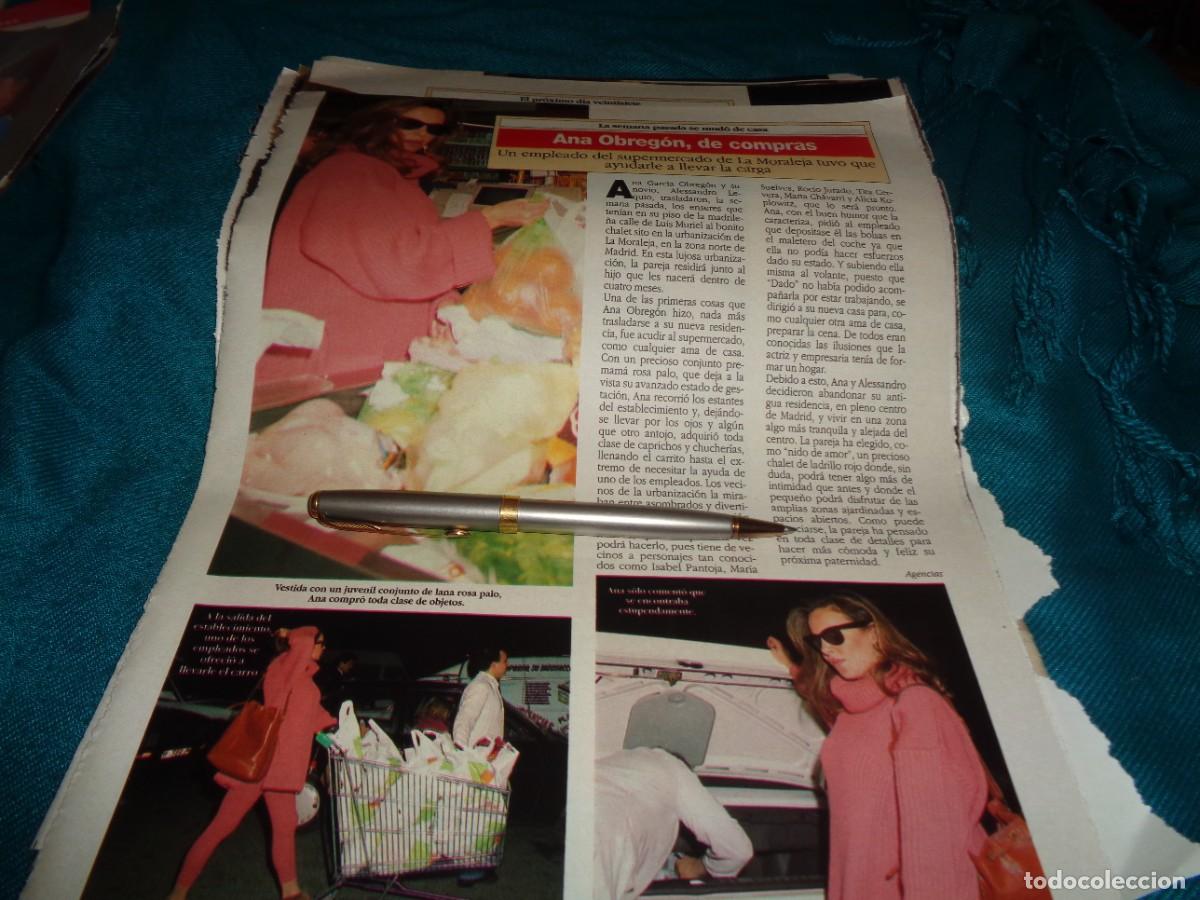 Coleccionismo de revista Diez Minutos: RECORTE : ANA OBREGON, DE COMPRAS EN EL SUPER. DIEZ MINUTOS, FBRO 1992