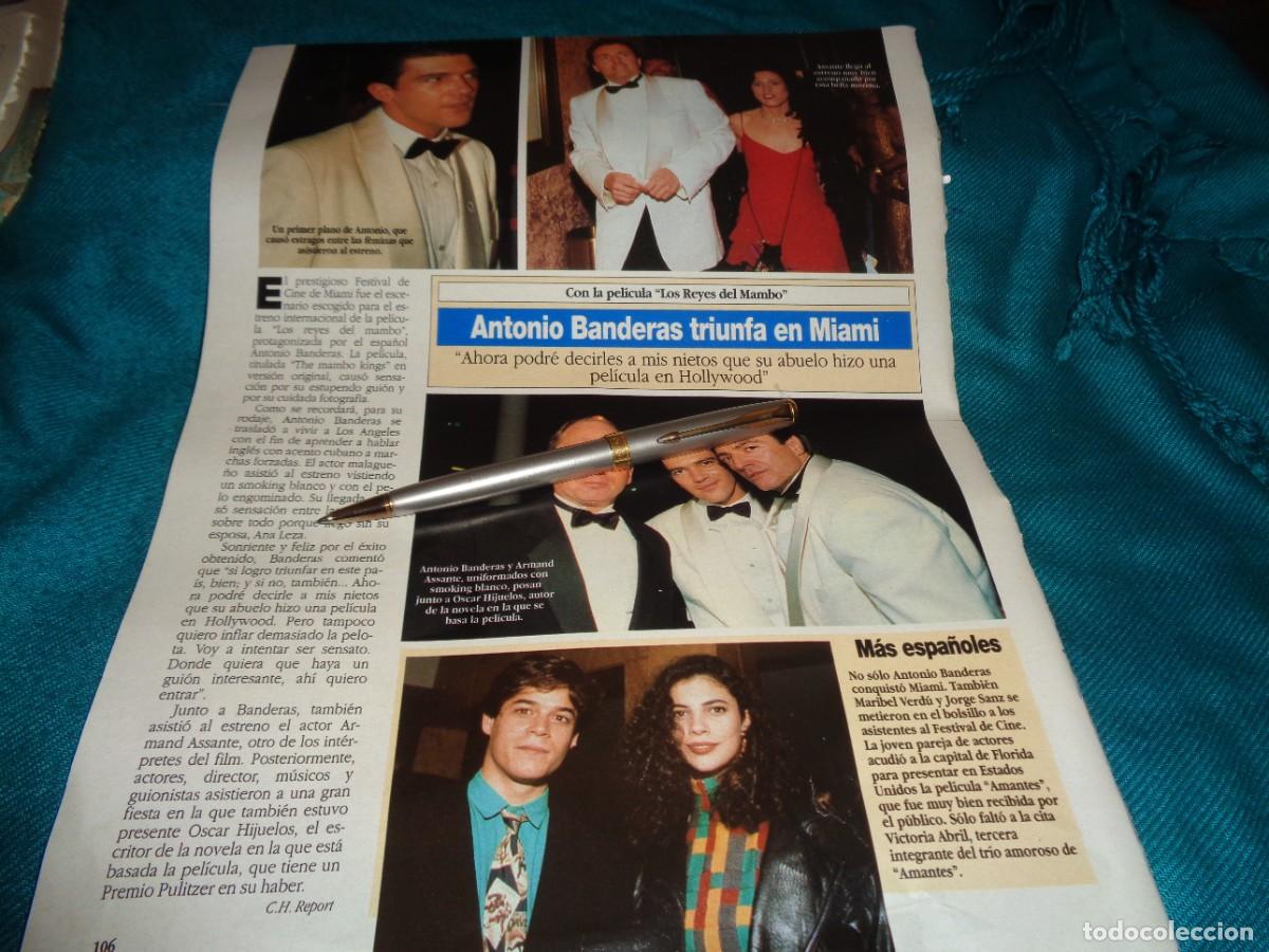 Coleccionismo de revista Diez Minutos: RECORTE : ANTONIO BANDERAS, TRIUNFA EN MIAMI. DIEZ MINUTOS, FBRO 1992