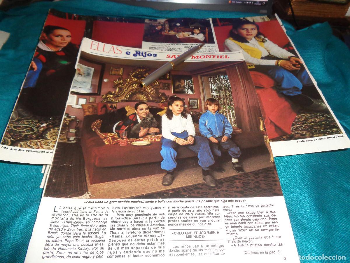 Coleccionismo de revista Diez Minutos: RECORTE : ELLAS E HIJOS : SARA MONTIEL. DIEZ MINUTOS, FBRO 1987