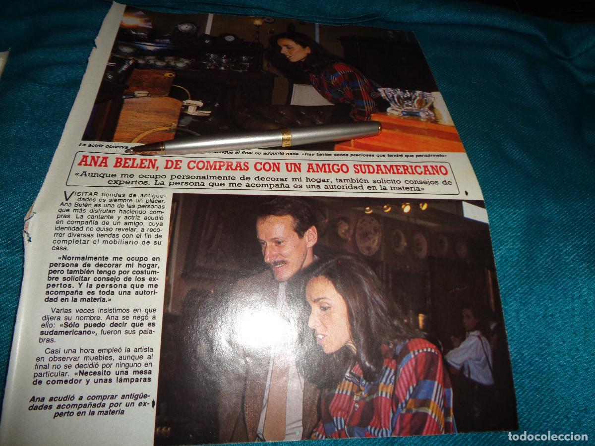 Coleccionismo de revista Diez Minutos: RECORTE : ANA BELEN, DE COMPRAS CON UN AMIGO. DIEZ MINUTOS, FBRO 1987