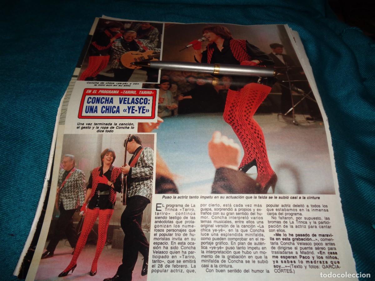 Coleccionismo de revista Diez Minutos: RECORTE : CONCHA VELASCO, UNA CHICA YE-YE, EN EL PROGRAMA TAIRO TARIRO. DIEZ MINUTOS, FBRO 1989