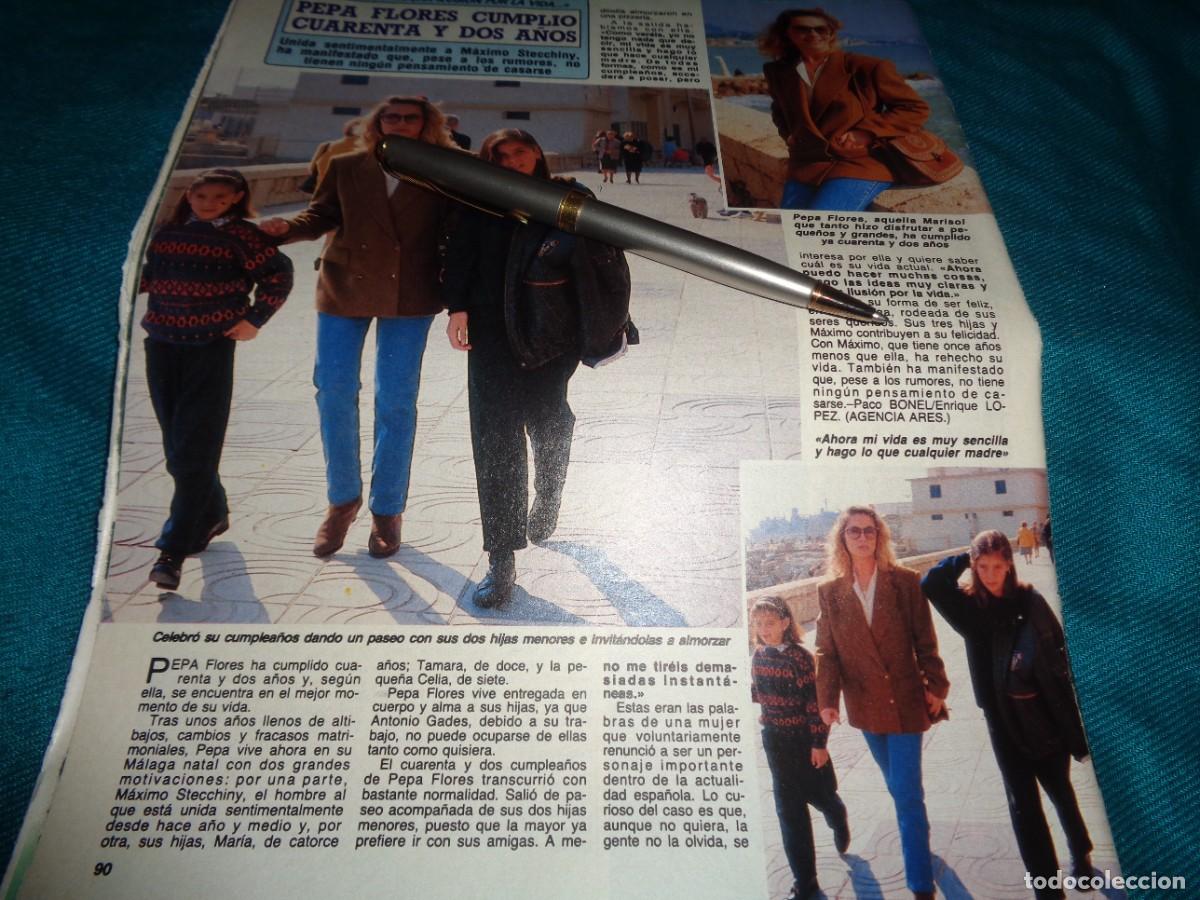 Coleccionismo de revista Diez Minutos: RECORTE : PEPA FLORES ( MARISOL) CUMPLE 42 A&Ntilde;OS. DIEZ MINUTOS, FBRO 1989