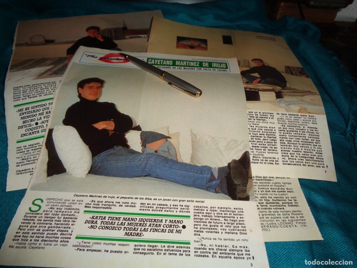 Coleccionismo de revista Diez Minutos: RECORTE : ENTREVISTA A CAYETANO MARTINEZ DE IRUJO. DIEZ MINUTOS, ENERO 1989