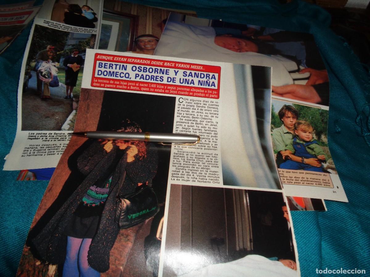 Coleccionismo de revista Diez Minutos: RECORTE : BERTIN OSBORNE Y SANDRA, PADRES DE UNA NI&Ntilde;A. DIEZ MINUTOS, ENERO 1989