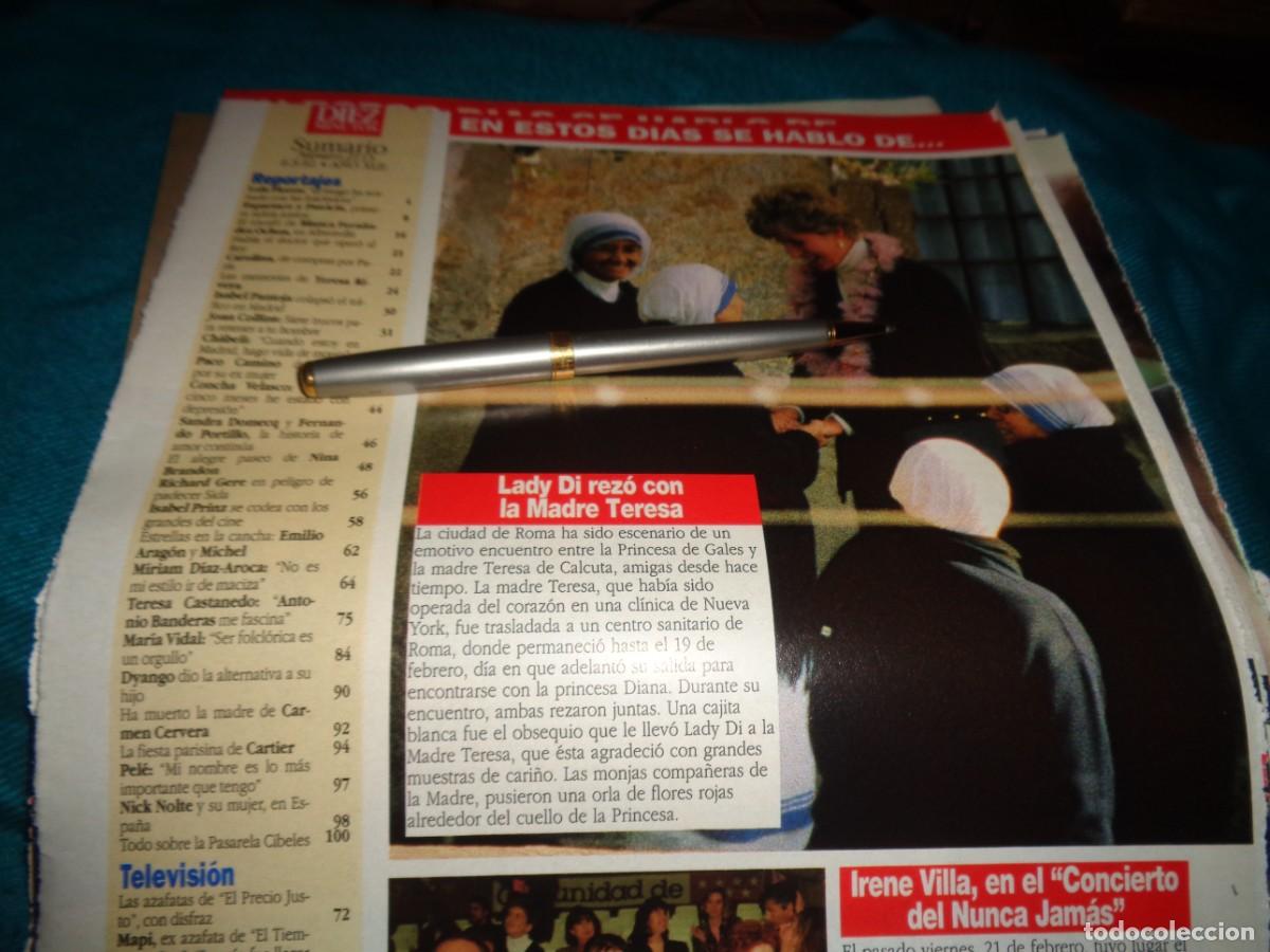 Coleccionismo de revista Diez Minutos: RECORTE : LADY DI, REZO CON LA MADRE TERESA. DIEZ MINUTOS, MARZO 1992