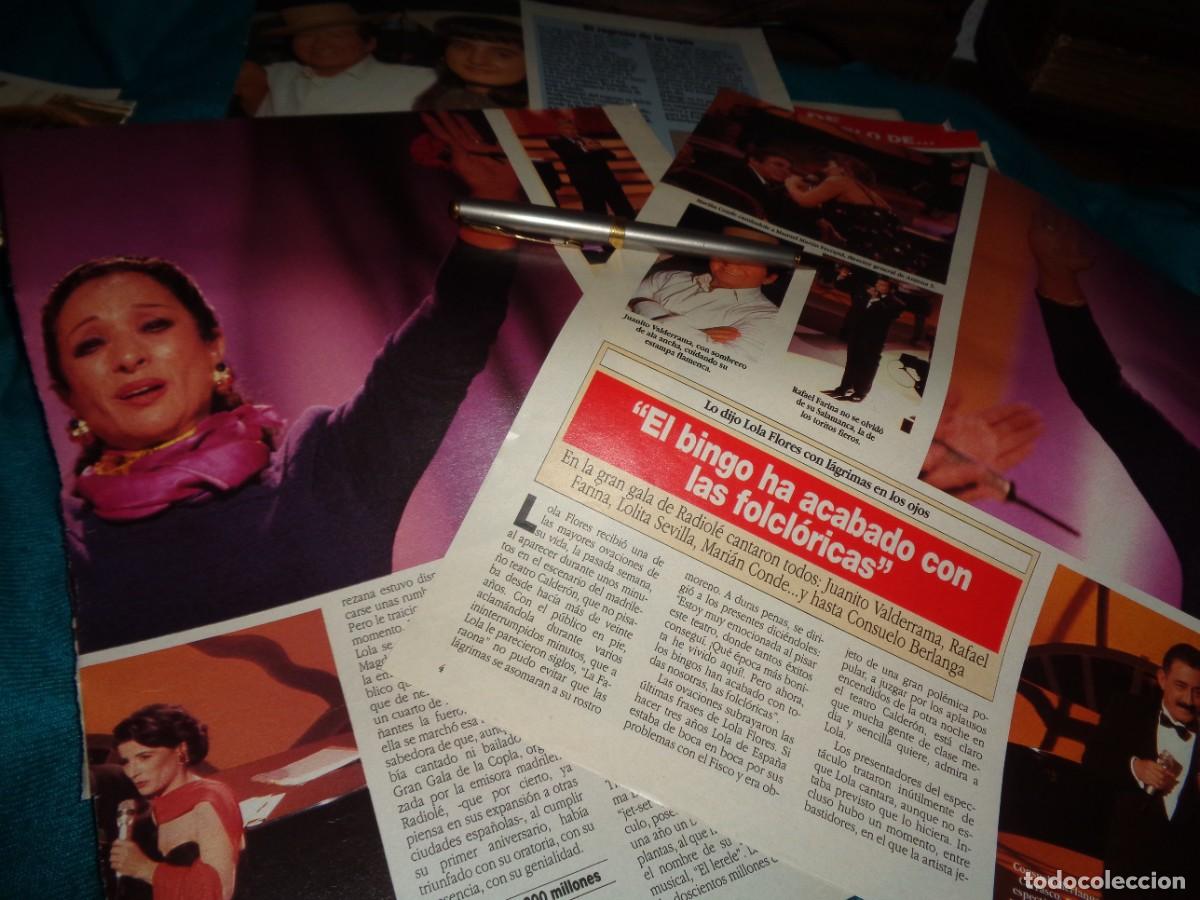 Coleccionismo de revista Diez Minutos: RECORTE : LOLA FLORES : EL BINGO HA ACABADO CON LAS FOLKLORICAS. DIEZ MINUTOS, MARZO 1992