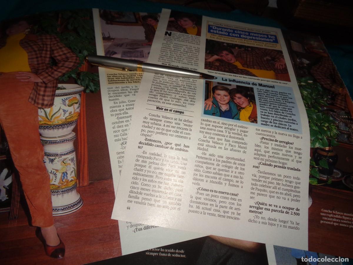 Coleccionismo de revista Diez Minutos: RECORTE : CONCHA VELASCO, HA TENIDO DEPRESION. DIEZ MINUTOS, MARZO 1992