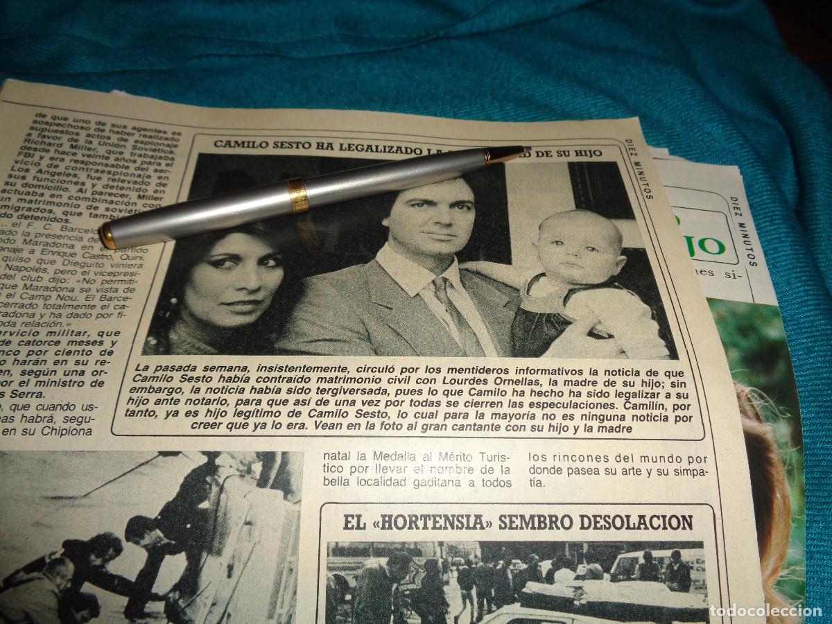 Coleccionismo de revista Diez Minutos: RECORTE : CAMILO SESTO, LEGALIZA LA PATERNIDAD DE SU HIJO. DIEZ MINUTOS, OCTBRE 1984