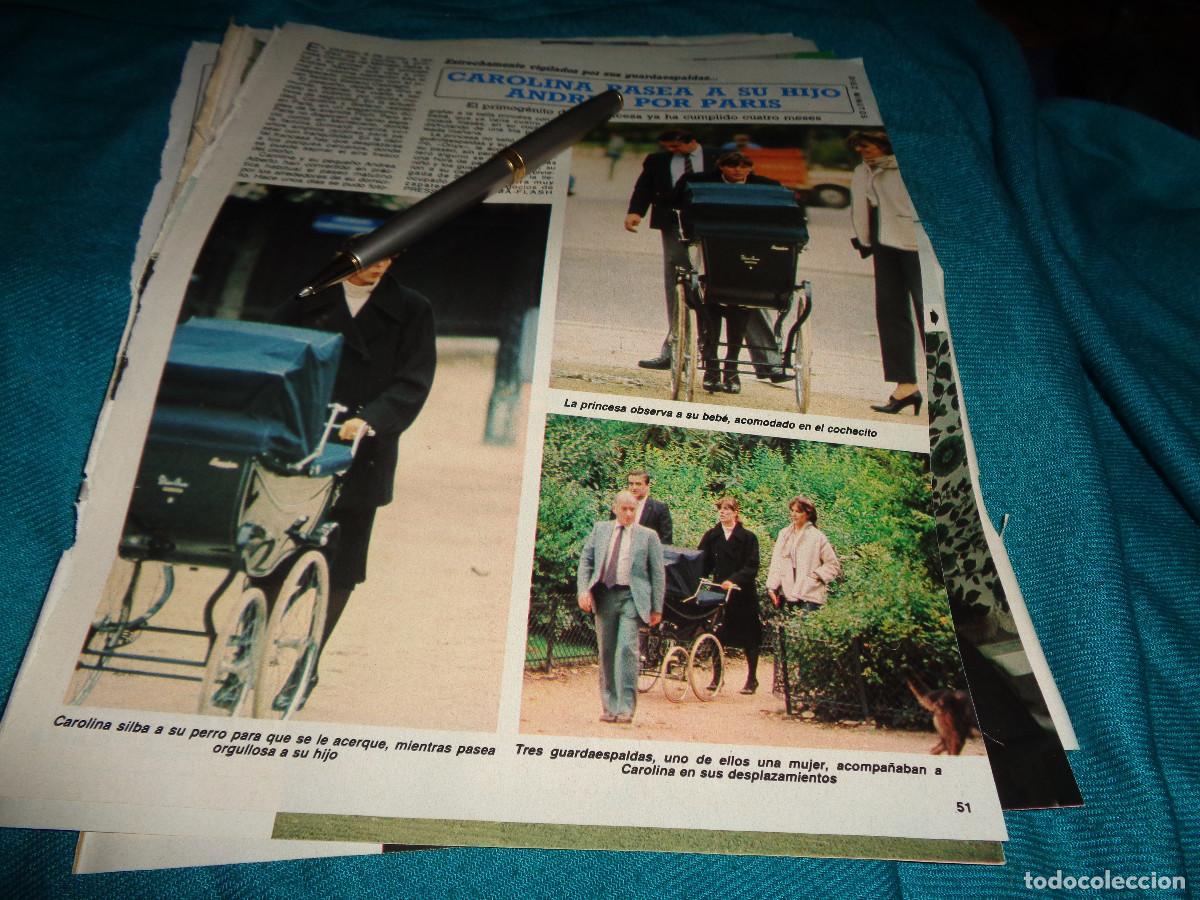 Coleccionismo de revista Diez Minutos: RECORTE : CAROLINA DE MONACO, PASEA A SU HIJO POR PARIS. DIEZ MINUTOS, OCTBRE 1984
