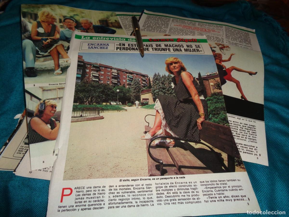 Coleccionismo de revista Diez Minutos: RECORTE : ENTREVISTA A ENCARNA SANCHEZ. DIEZ MINUTOS, OCTBRE 1987