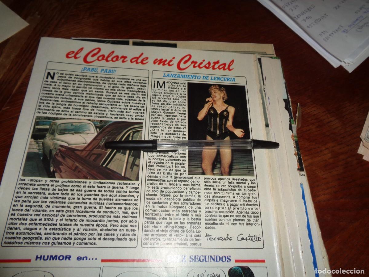 Coleccionismo de revista Diez Minutos: RECORTE : MADONNA, LANZAMIENTO DE LENCERIA. DIEZ MINUTOS, OCTBRE 1987