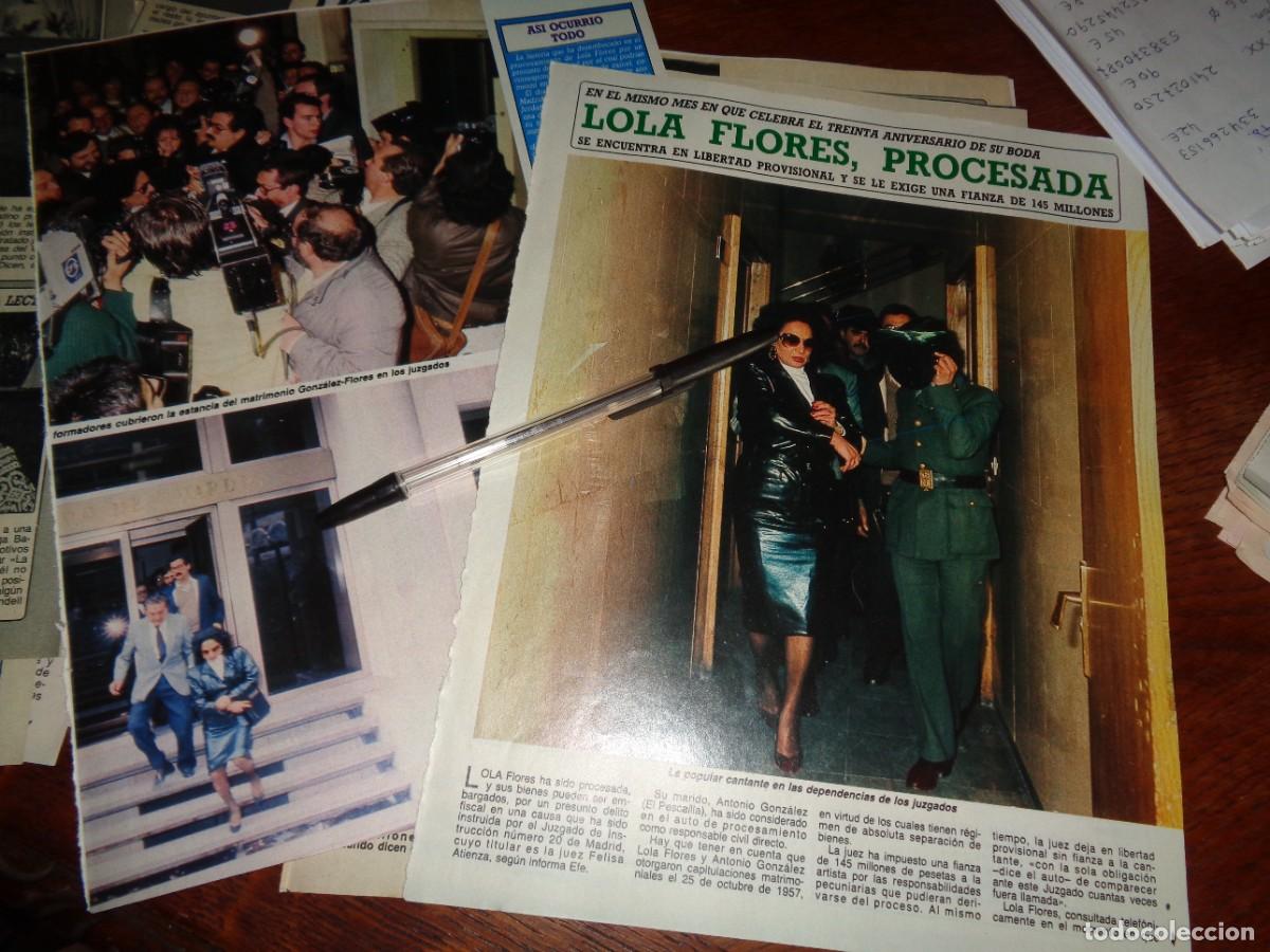 Coleccionismo de revista Diez Minutos: RECORTE : LOLA FLORES, PROCESADA. DIEZ MINUTOS, OCTBRE 1987