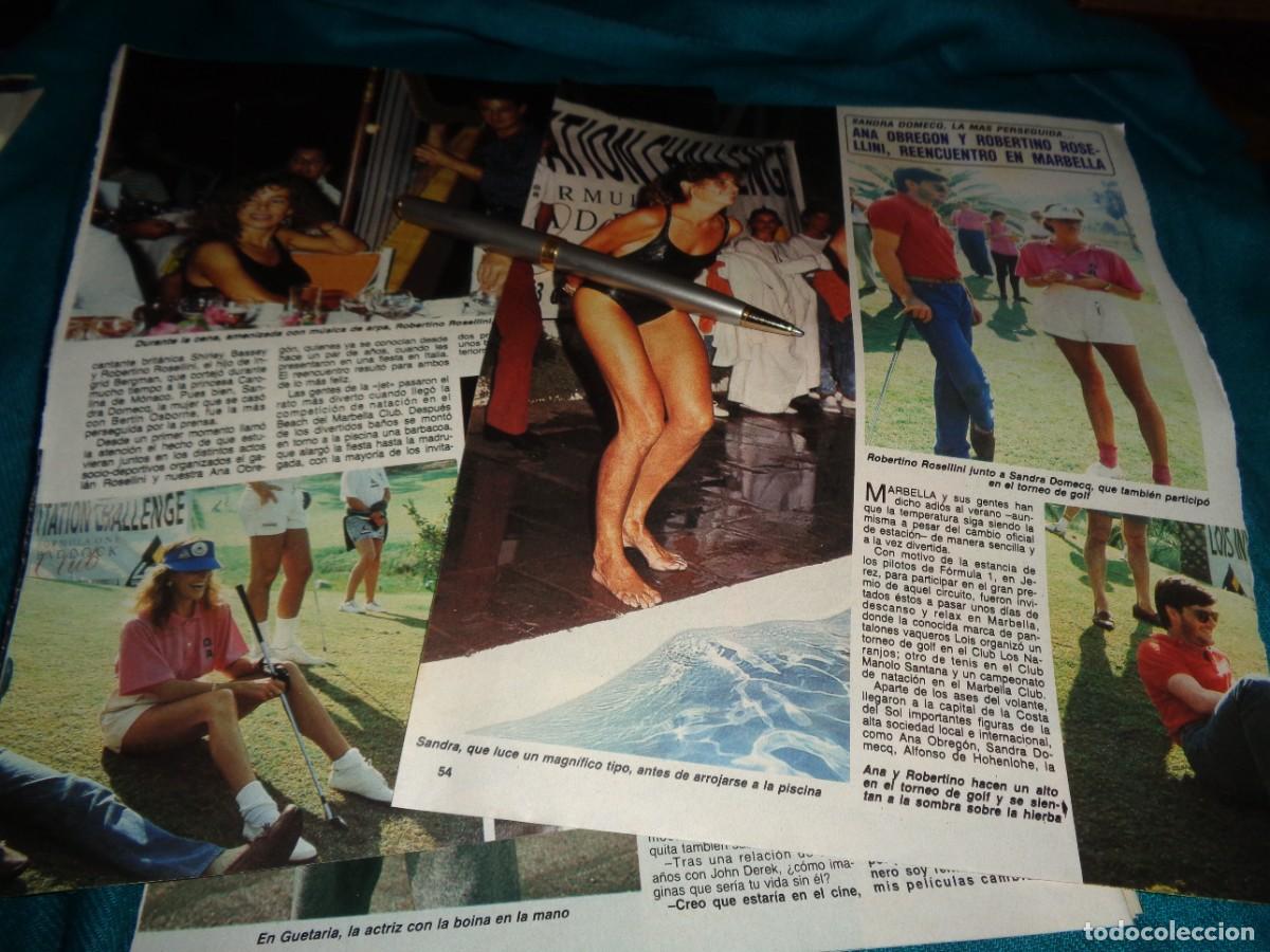 Coleccionismo de revista Diez Minutos: RECORTE : ANA OBREGON Y ROBERTO ROSELLINI, REENCUENTRO EN MARBELLA. OCTBRE 1987