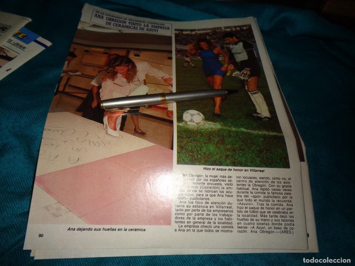 Coleccionismo de revista Diez Minutos: RECORTE : ANA OBREGON VISITO LA EMPRESA DE CERAMICAS DE AZUVI. OCTBRE 1987