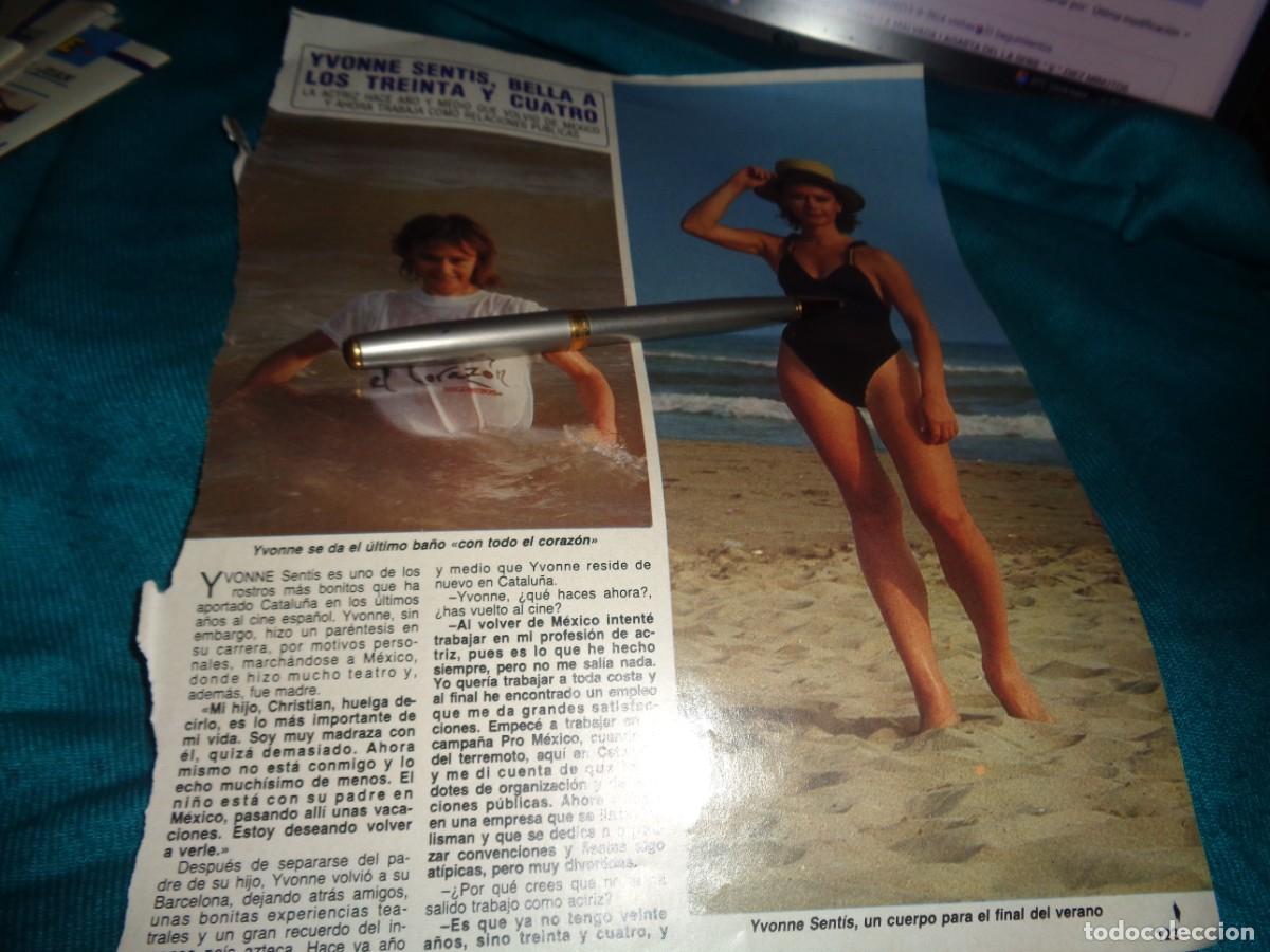 Coleccionismo de revista Diez Minutos: RECORTE : YVONNE SENTIS, BELLA A LOS 34 A&Ntilde;OS. OCTBRE 1987