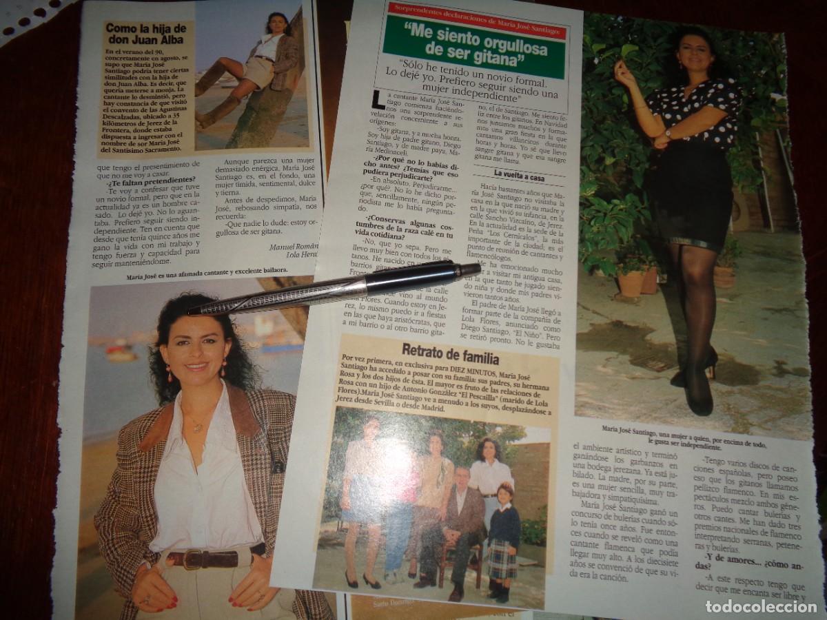 Coleccionismo de revista Diez Minutos: RECORTE : MARIA JOSE SANTIAGO, SE SIENTE ORGULLOSA DE SER GITANA. IEZ MINUTOS ,NVBRE 1991