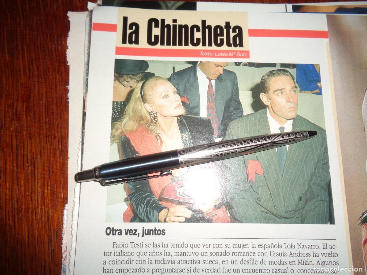 Coleccionismo de revista Diez Minutos: RECORTE : URSULA ANDRESS Y FABIO TESTI, OTRA VEZ JUNTOS. DIEZ MINUTOS ,NVBRE 1991
