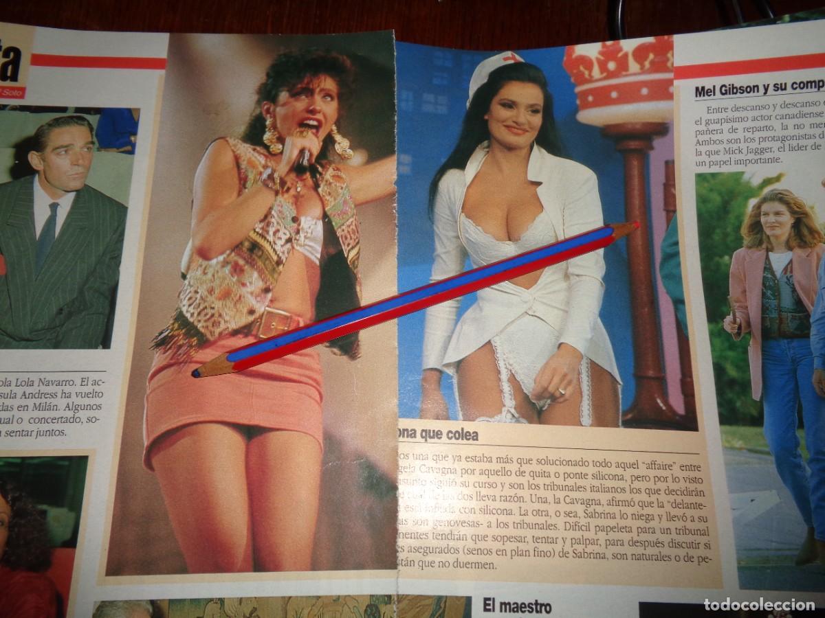 Coleccionismo de revista Diez Minutos: RECORTE : EL AFFAIRE ENTRE SABRINA Y QNGELA CAVAGNA. DIEZ MINUTOS ,NVBRE 1991