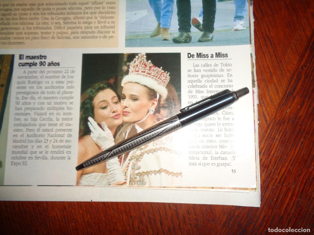 Coleccionismo de revista Diez Minutos: RECORTE : DE MISS A MISS. DIEZ MINUTOS ,NVBRE 1991