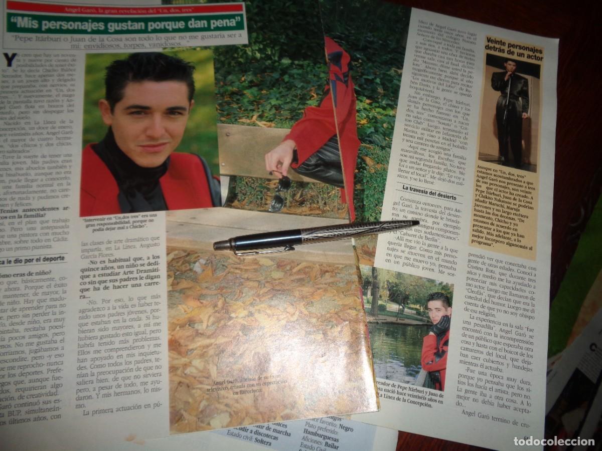 Coleccionismo de revista Diez Minutos: RECORTE : ENTREVISTA CON ANGEL GAR&Oacute;. DIEZ MINUTOS ,NVBRE 1991