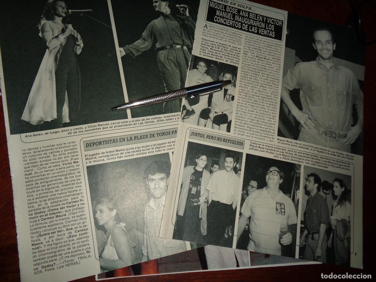 Coleccionismo de revista Diez Minutos: RECORTE : ANA BELEN Y VICTOR MANUEL, MIGUEL BOSE, CONCIERTOS EN LAS VENTAS. DIEZ MINUTOS, SPBRE 1990