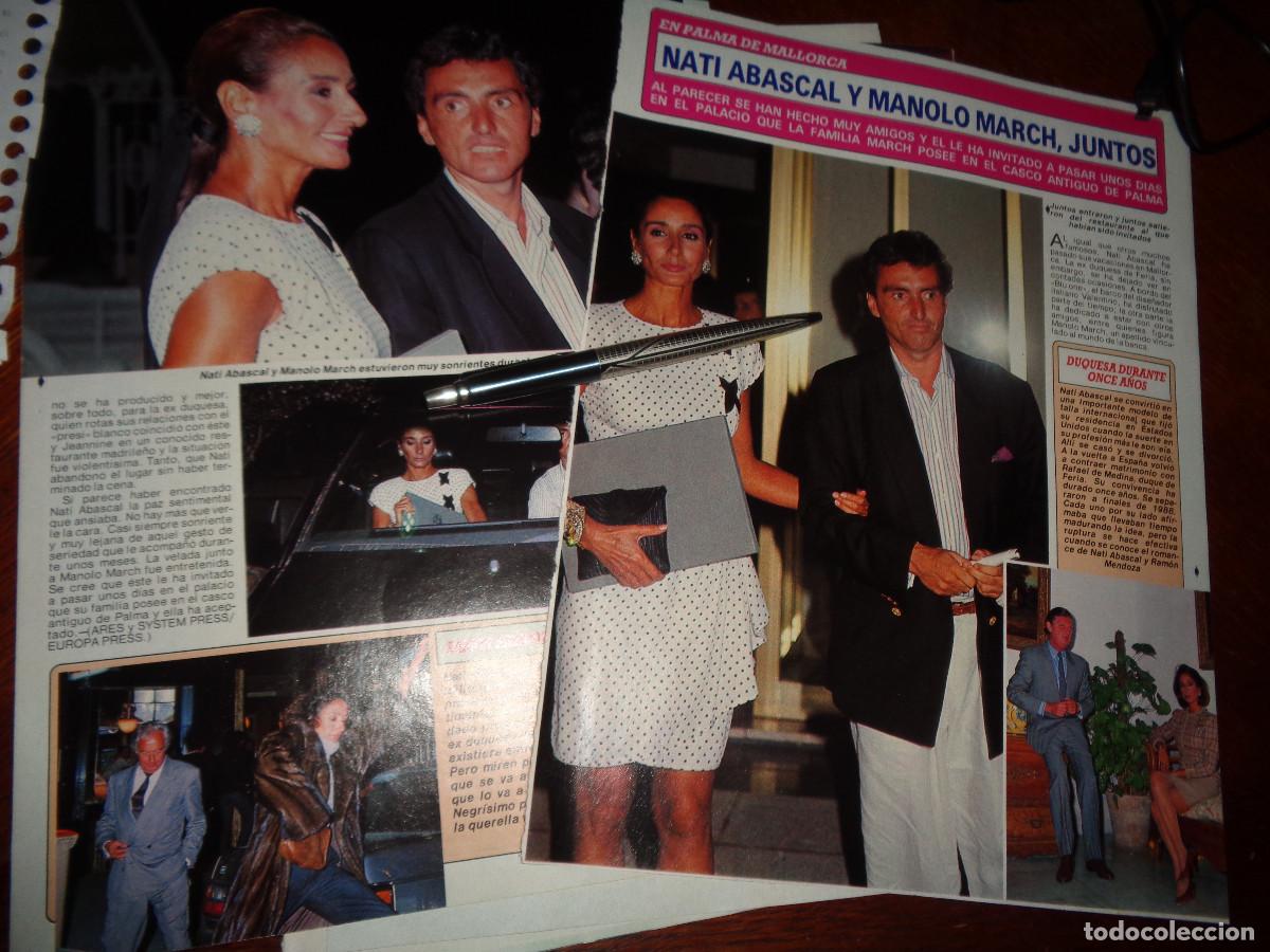 Coleccionismo de revista Diez Minutos: RECORTE : NATI ABASCAL Y MANOLO MARCH, JUNTOS. DIEZ MINUTOS, SPBRE 1990