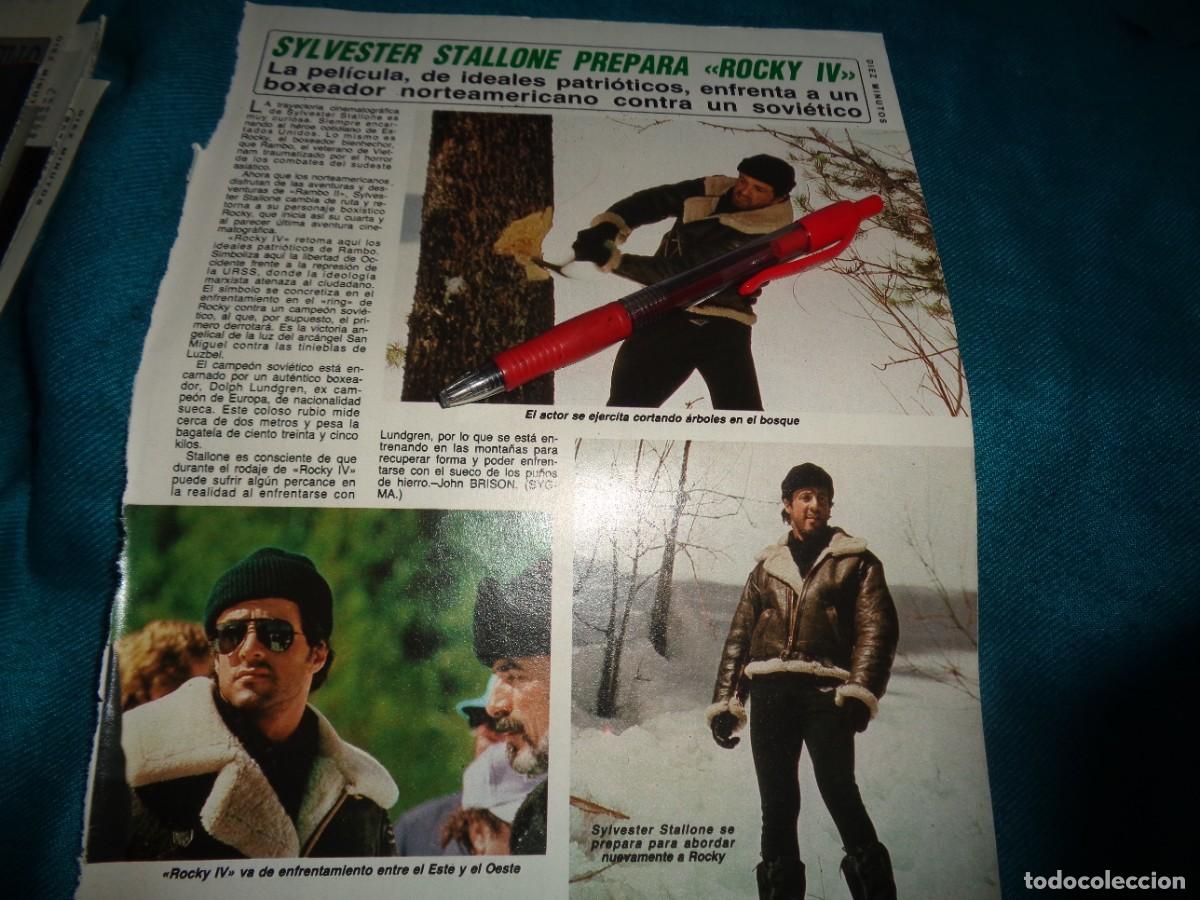 Coleccionismo de revista Diez Minutos: RECORTE : SYLVESTER STALLONE PREPARA ROCKY IV. DIEZ MINUTOS, NOVBR 1985