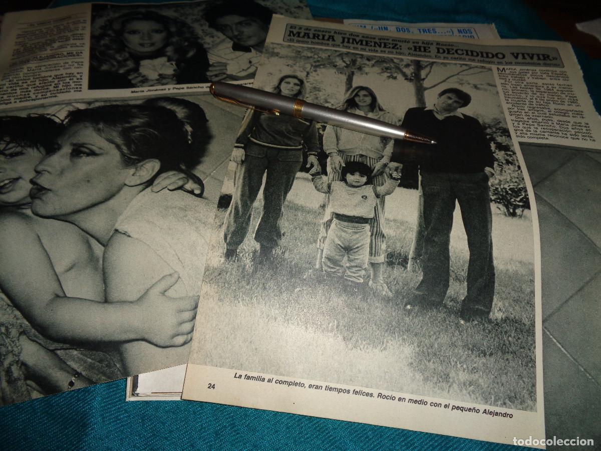 Coleccionismo de revista Diez Minutos: RECORTE : MARIA JIMENEZ : HE DECIDIDO VIVIR. DIEZ MINUTOS, ENERO 1987