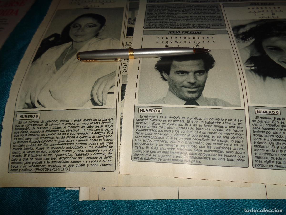 Coleccionismo de revista Diez Minutos: RECORTE : ANA BELEN, ISABEL PANTOJA...EL DESTINO EN SU NOMBRE. DIEZ MINUTOS, ENERO 1987