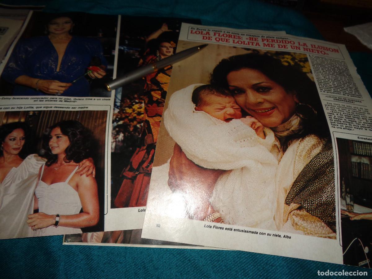 Coleccionismo de revista Diez Minutos: RECORTE : LOLA FLORES CON SU NIETA ALBA. DIEZ MINUTOS, ENERO 1987
