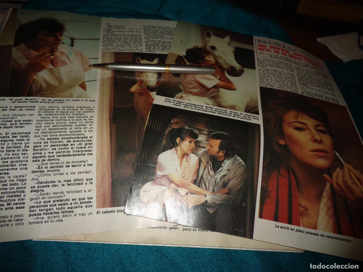 Coleccionismo de revista Diez Minutos: RECORTE : ANA OBREGON, DONCELLA DE HOTEL EN NUEVA PELICULA. DIEZ MINUTOS, ENERO 1987