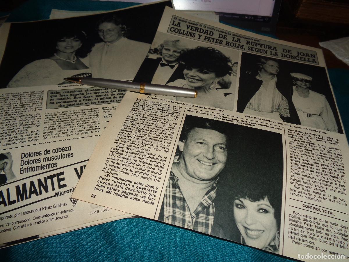 Coleccionismo de revista Diez Minutos: RECORTE : JOAN COLLINS, RUPTURA CON SU MARIDO. DIEZ MINUTOS, ENERO 1987