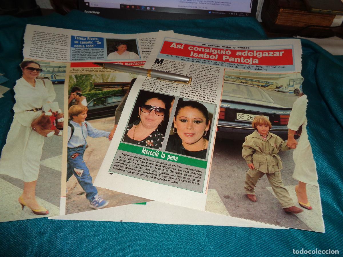 Coleccionismo de revista Diez Minutos: RECORTE : ASI CONSIGUIO ADELGAZAR ISABEL PANTOJA. DIEZ MINUTOS, NVBRE 1990