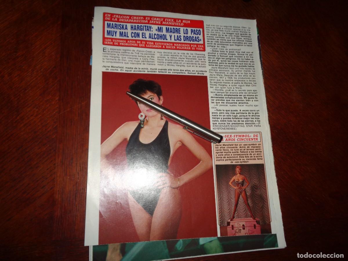 Coleccionismo de revista Diez Minutos: RECORTE : MARISKA HARDITAY, HIJA DE JAYNE MANSFIELD. DIEZ MINUTOS, OCTBRE 1990