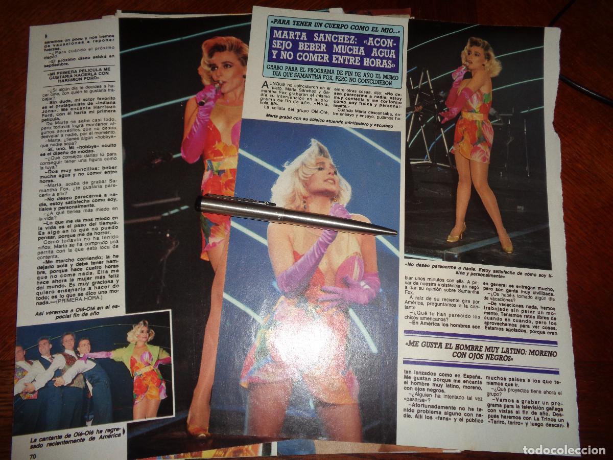 Coleccionismo de revista Diez Minutos: RECORTE : MARTA SANCHEZ, CONSEJOS PARA TENER SU CUERPO. DIEZ MINUTOS, DCBRE 1988