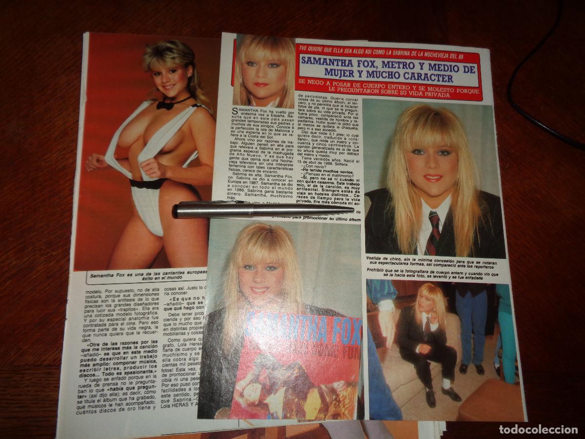 Coleccionismo de revista Diez Minutos: RECORTE : SAMANTHA FOX, METRO Y MEDIO DE MUJER 10. DIEZ MINUTOS, DCBRE 1988