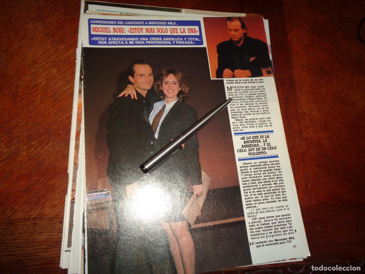 Coleccionismo de revista Diez Minutos: RECORTE : MIGUEL BOSE, SE SIENTE SOLO. DIEZ MINUTOS, DCBRE 1988